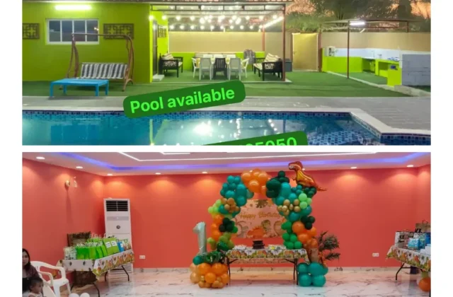 Indoor Party Hall with Private Swimming Pool